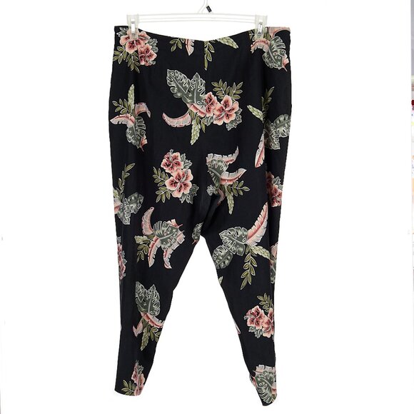 Vintage Tommy Bahama Silk Blend Stretch Wide Leg Loose Pants Women's Size 12 - Picture 7 of 7